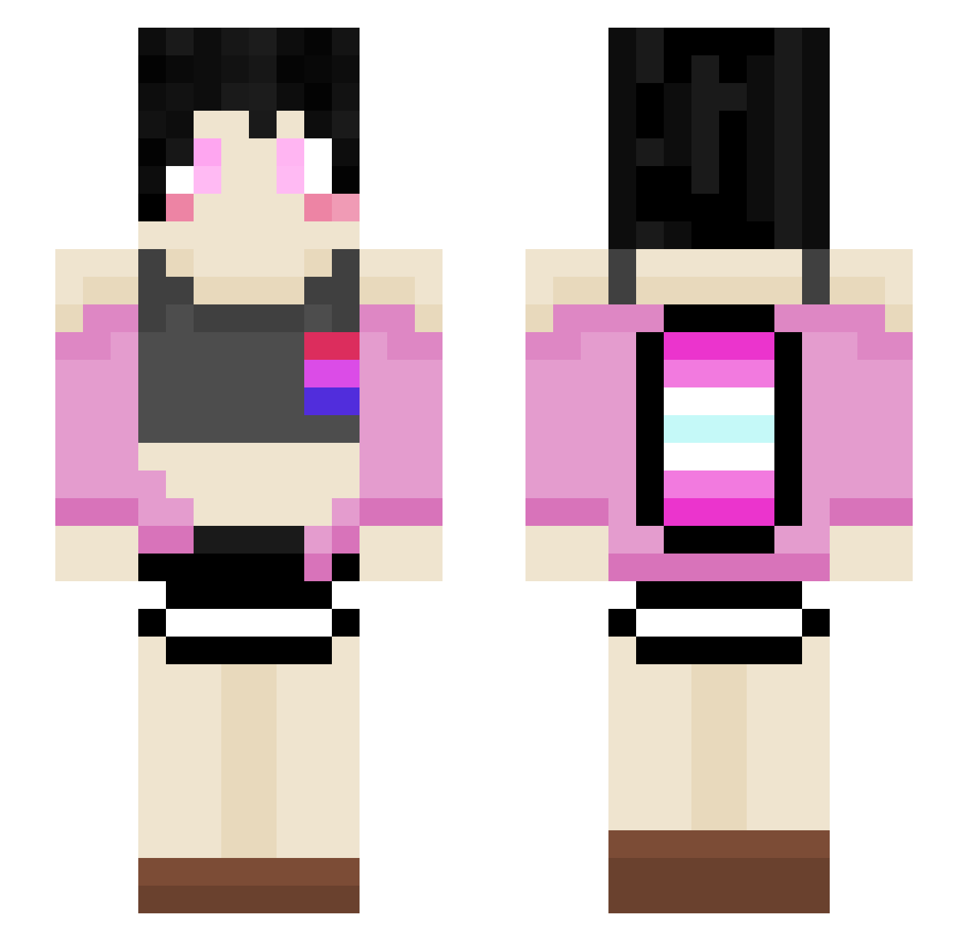 poje631 Minecraft skin, front and back view