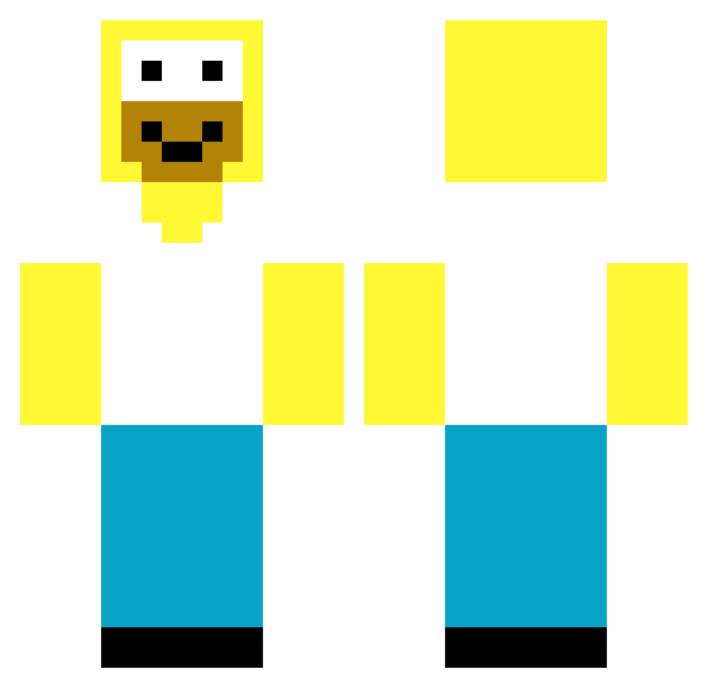hardee_ Minecraft skin, front and back view