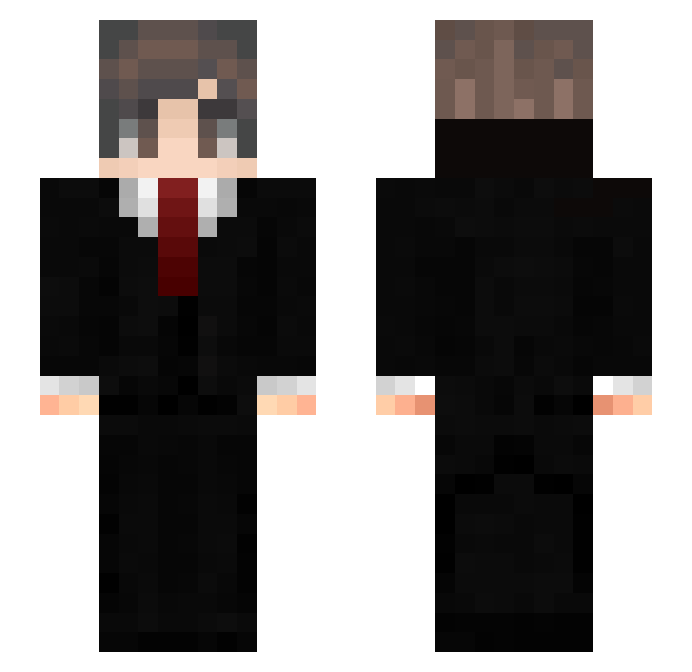 Rocky0202 Minecraft skin, front and back view