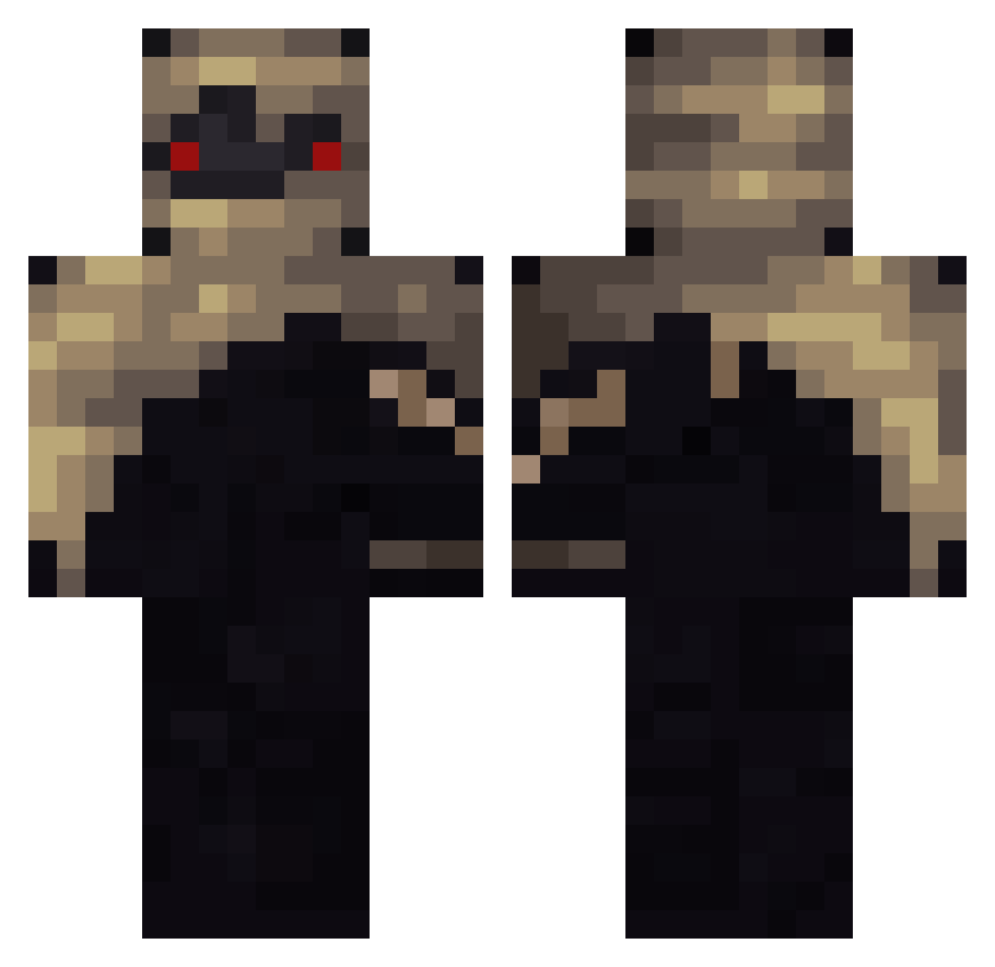 SirNugget2110 Minecraft skin, front and back view