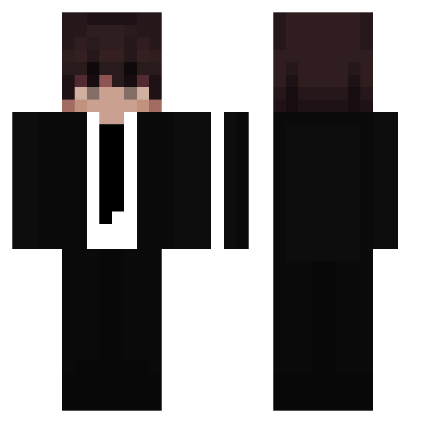 ublessed Minecraft skin, front and back view