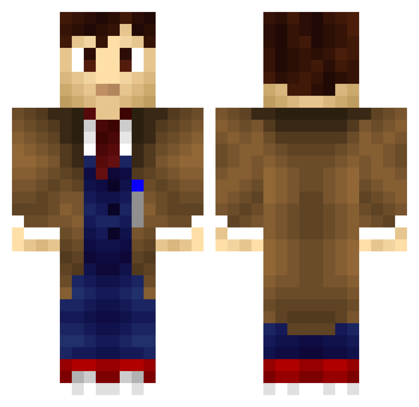 StarVenture Minecraft skin, front and back view