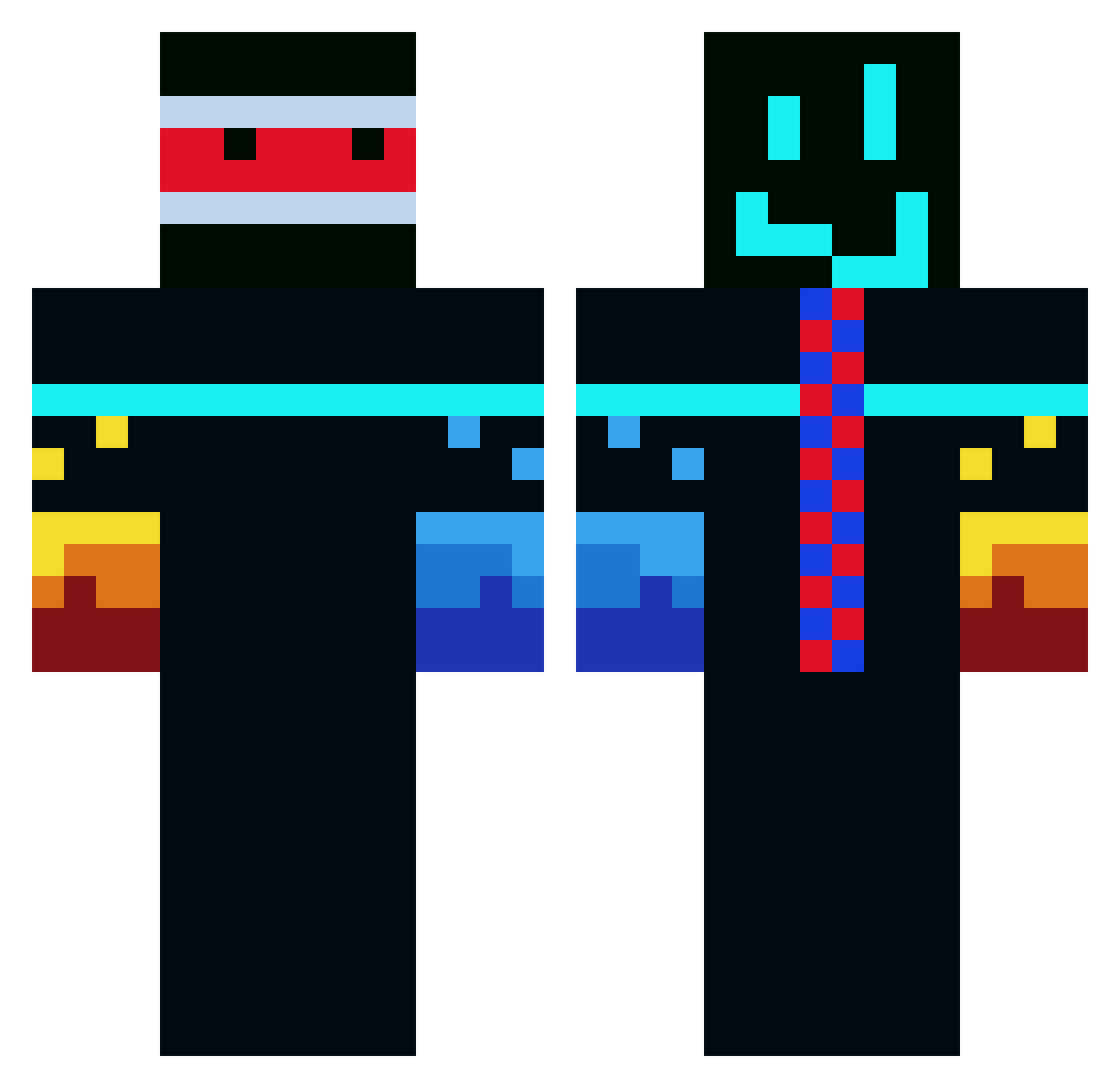 potatoboy_404 Minecraft skin, front and back view