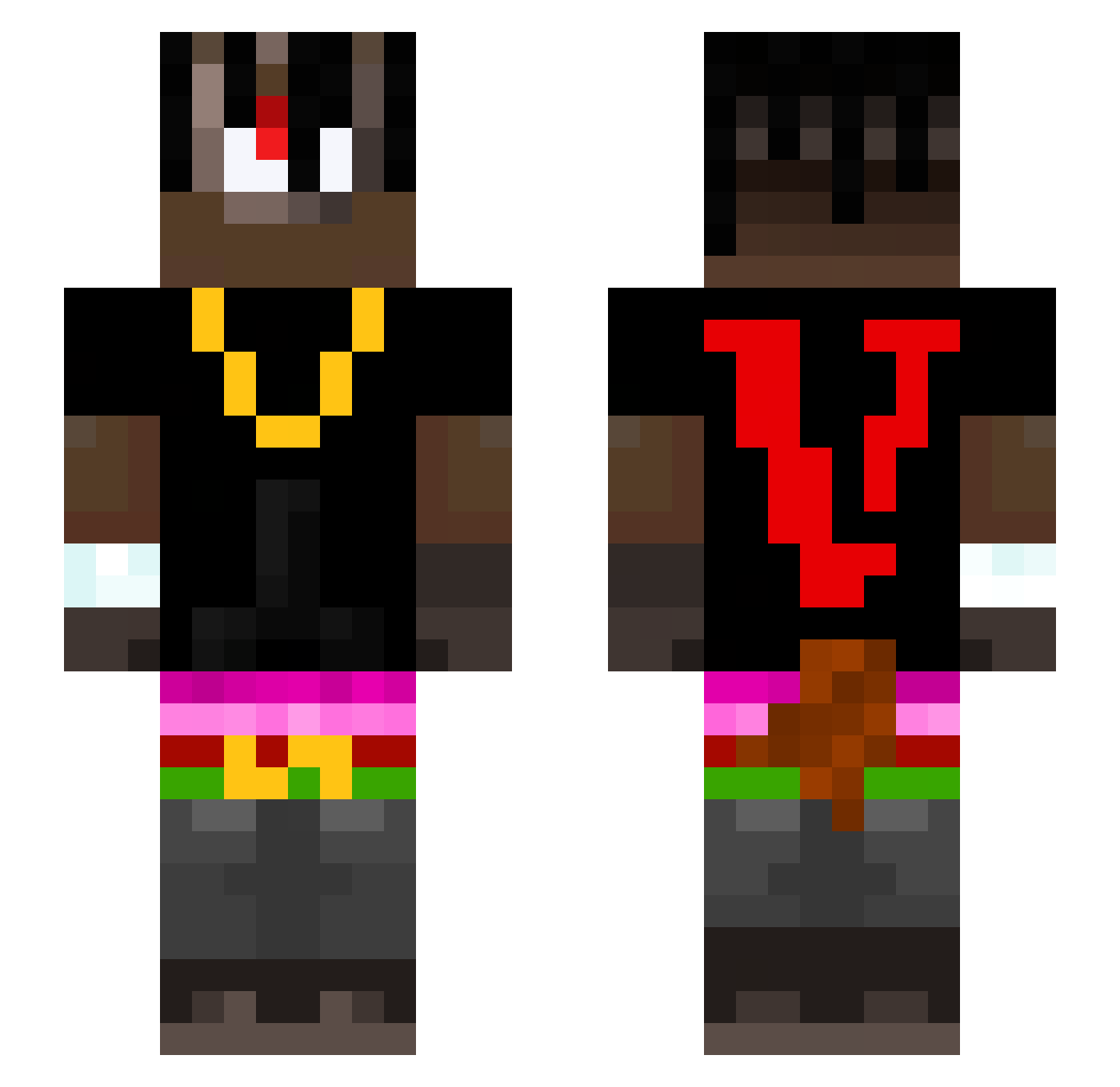 keefchief300 Minecraft skin, front and back view