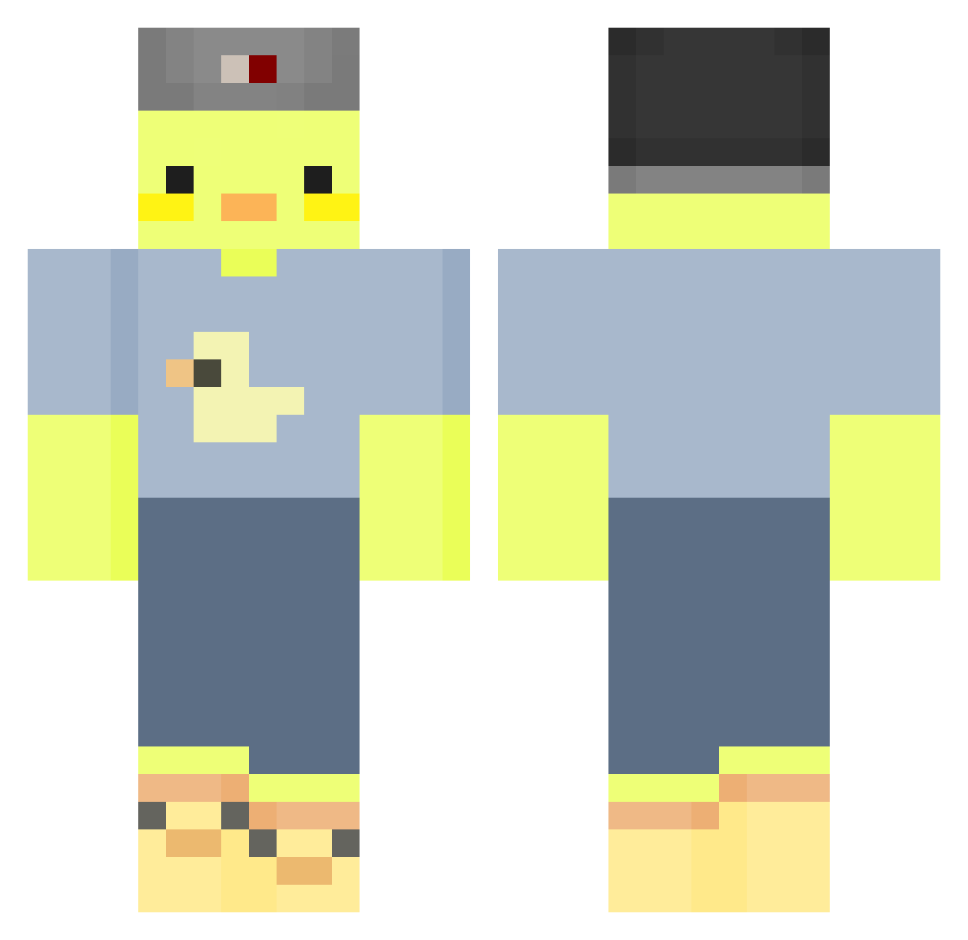 tomsiakk1 Minecraft skin, front and back view