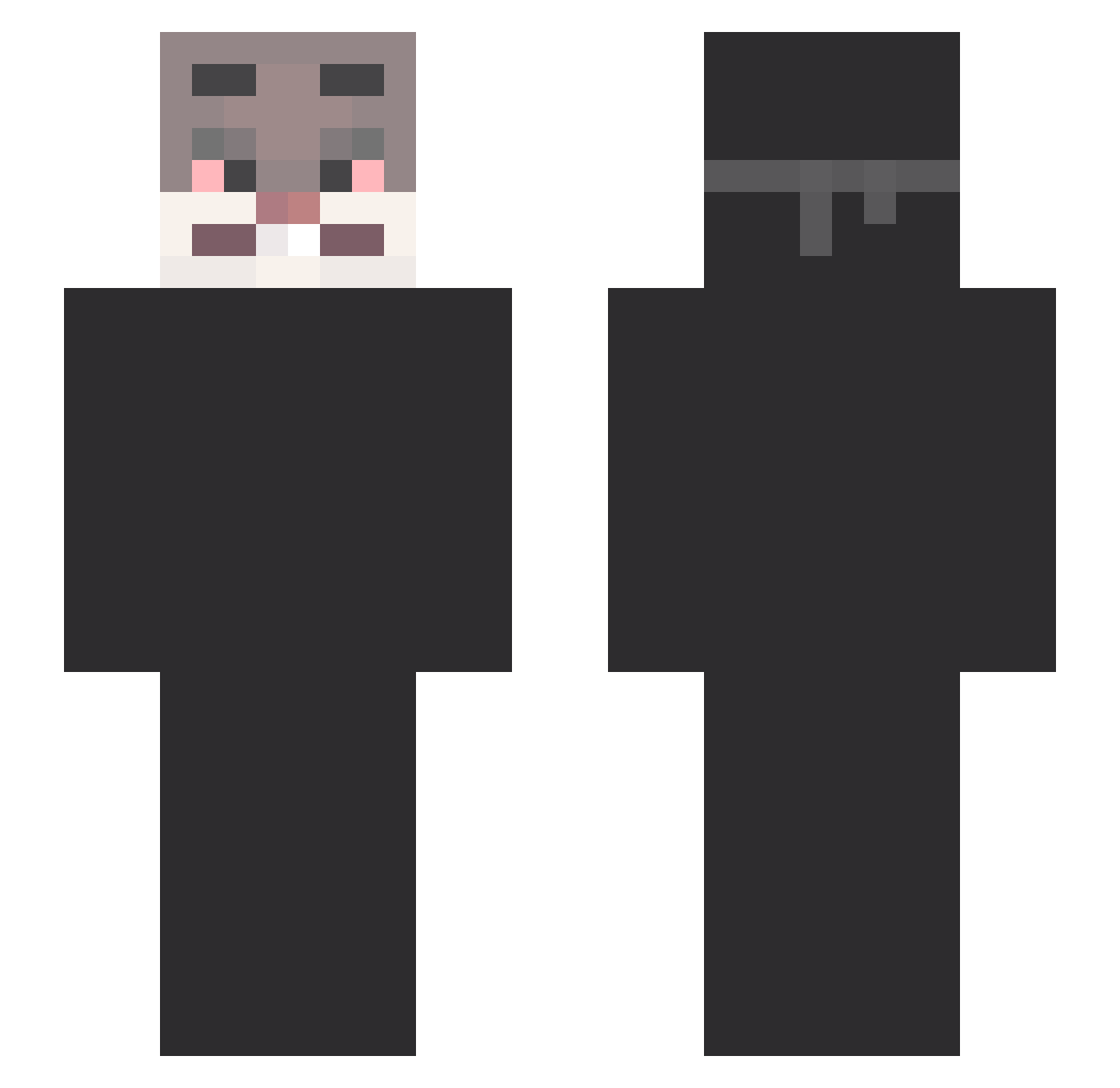 Hc0_ Minecraft skin, front and back view