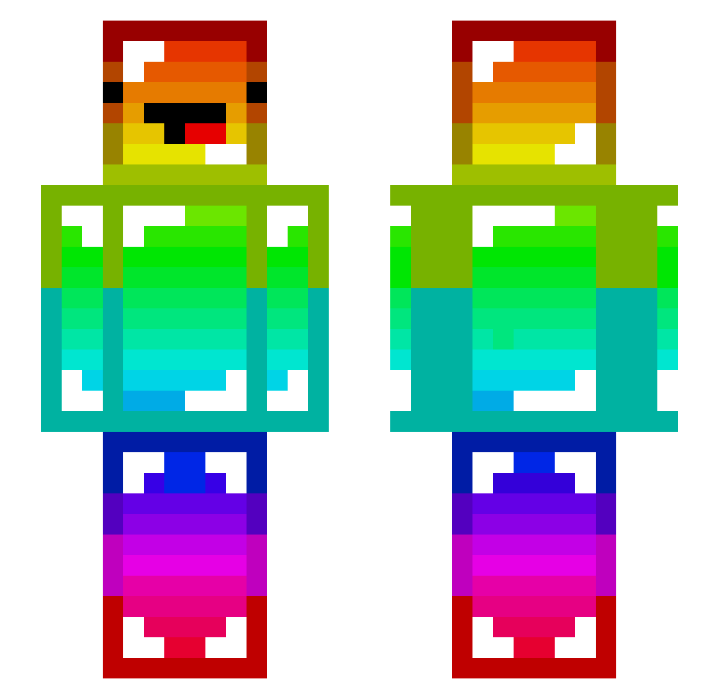 ru_chronos Minecraft skin, front and back view