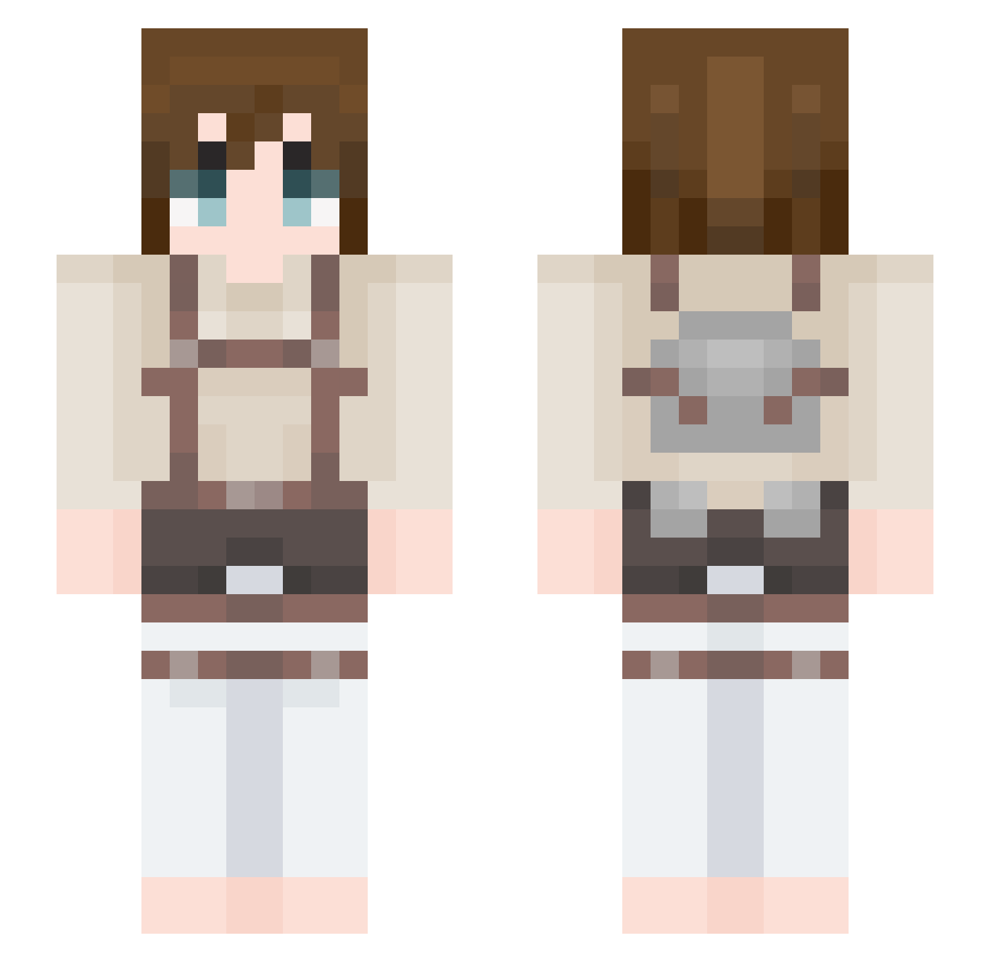 JackieFuture Minecraft skin, front and back view