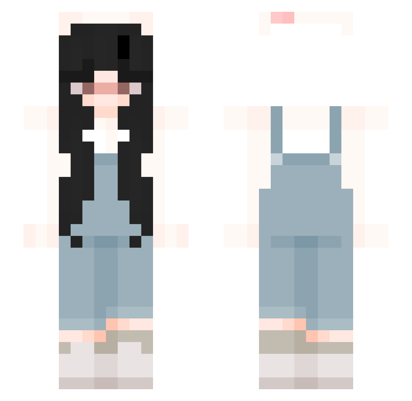 potito1234 Minecraft skin, front and back view