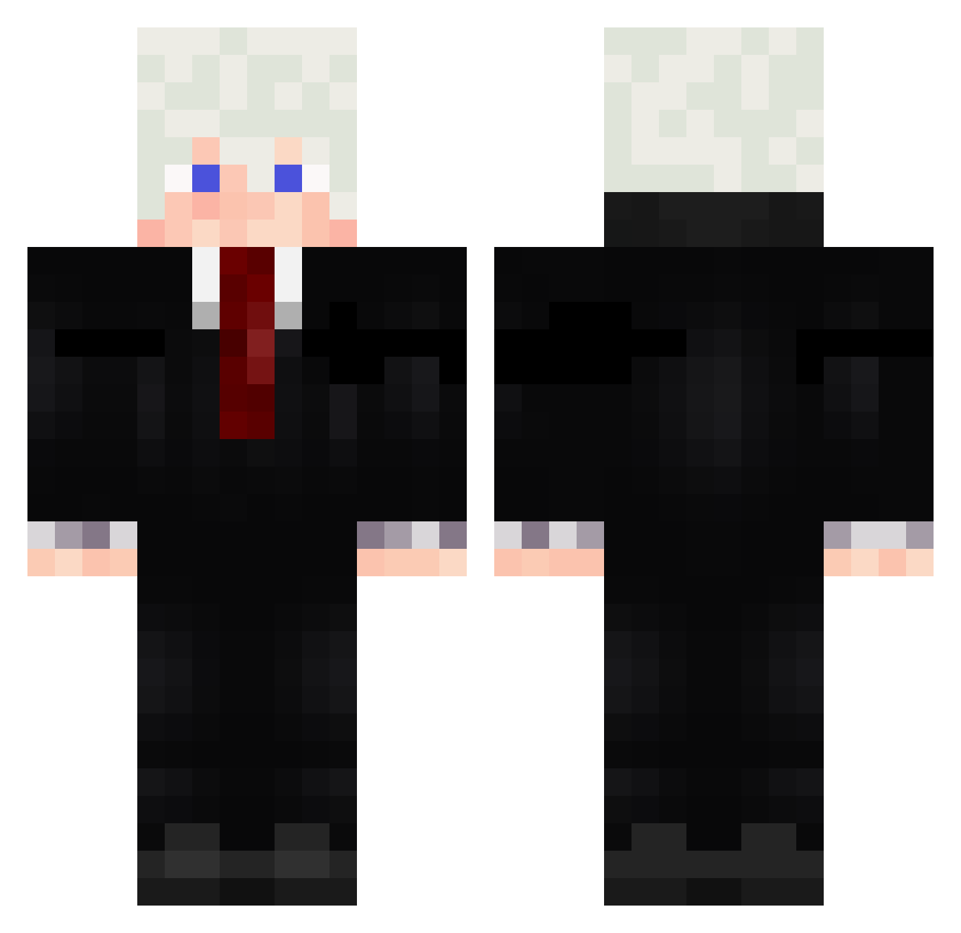 tetrapoda Minecraft skin, front and back view