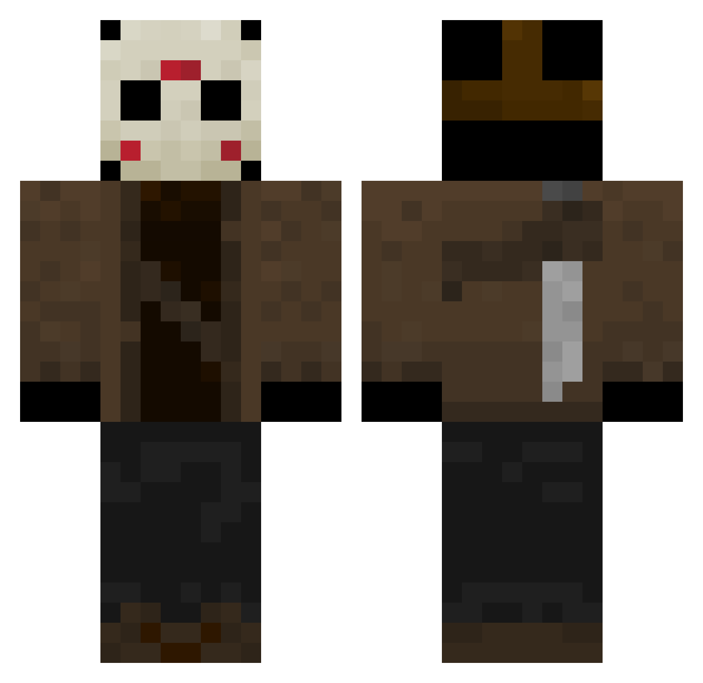 ZOMBI3KILLA0616 Minecraft skin, front and back view