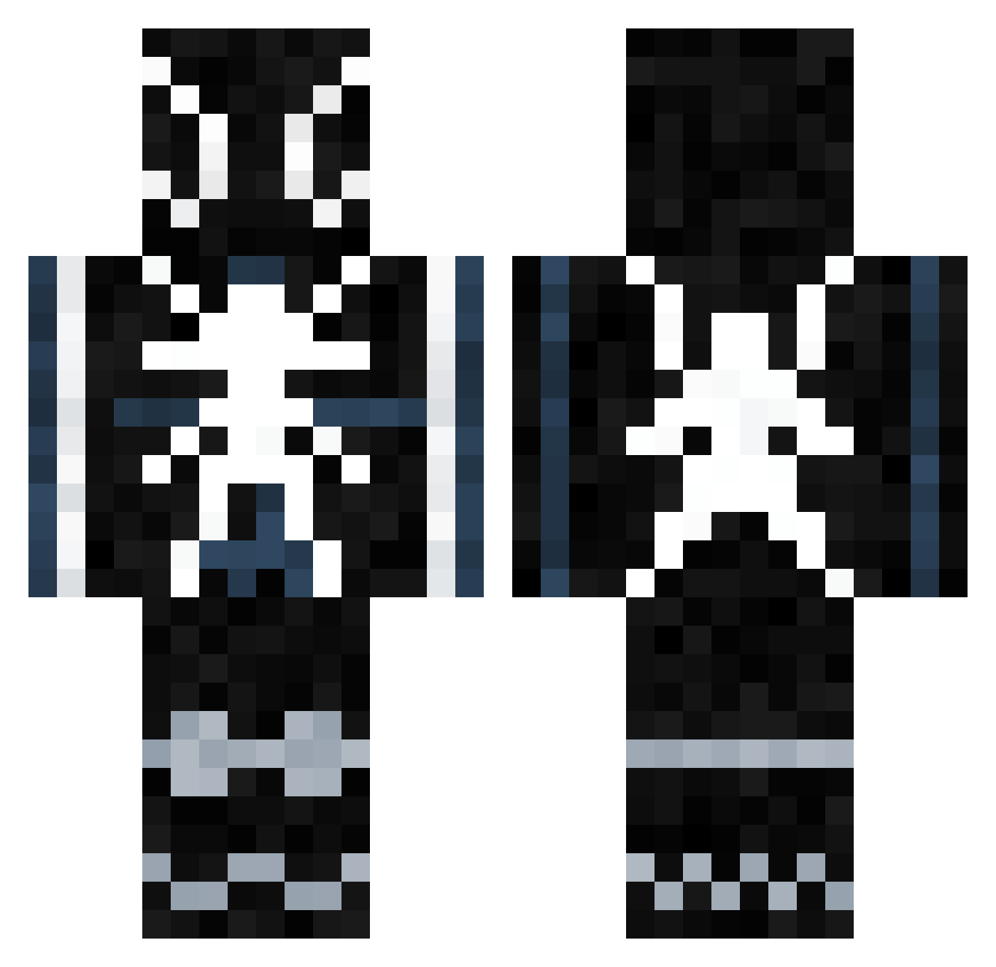 StinkyFart67 Minecraft skin, front and back view