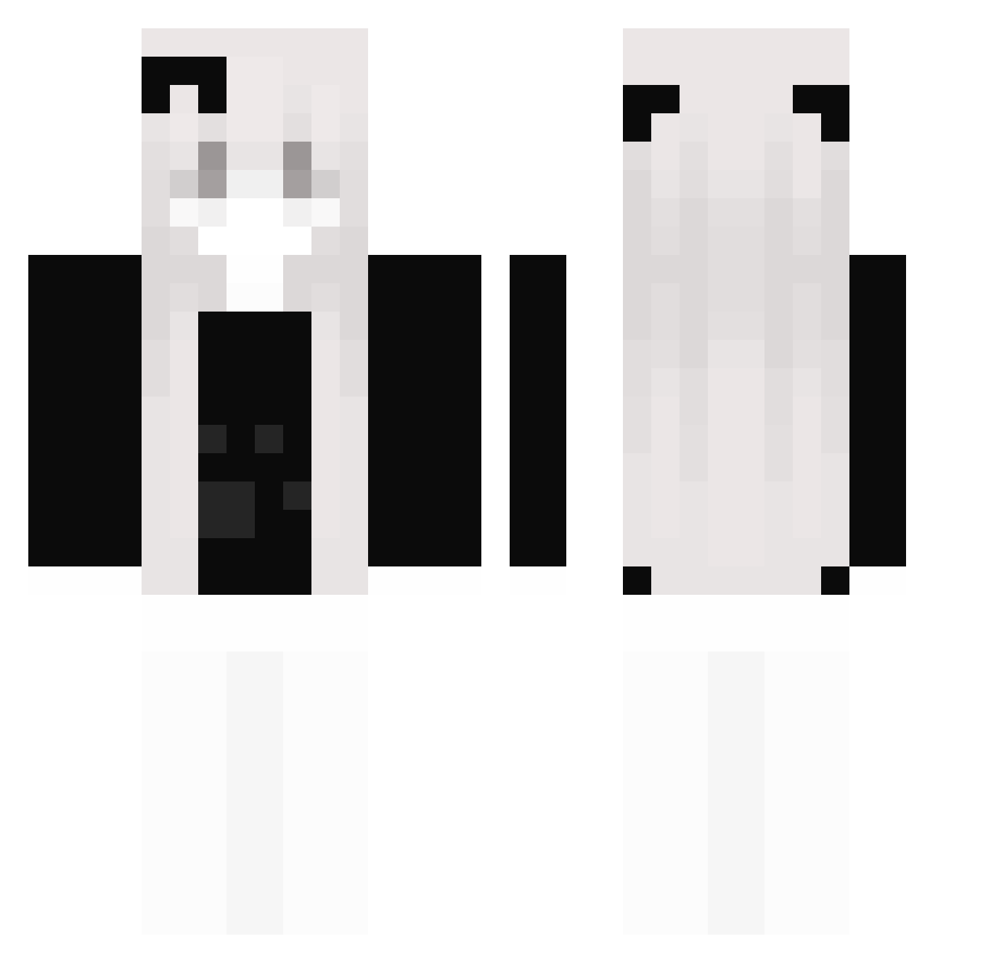 TimelineGarlic Minecraft skin, front and back view