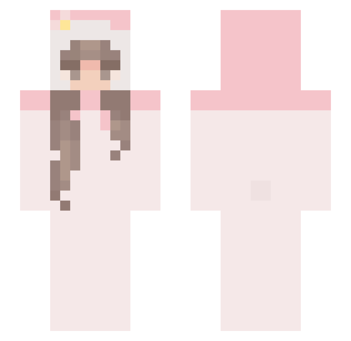Amarayy Minecraft skin, front and back view