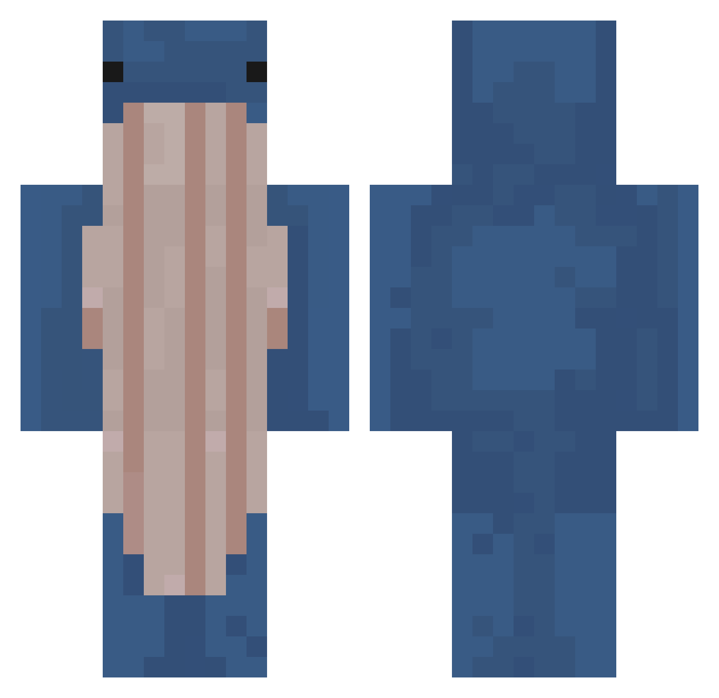 bang_ul04 Minecraft skin, front and back view