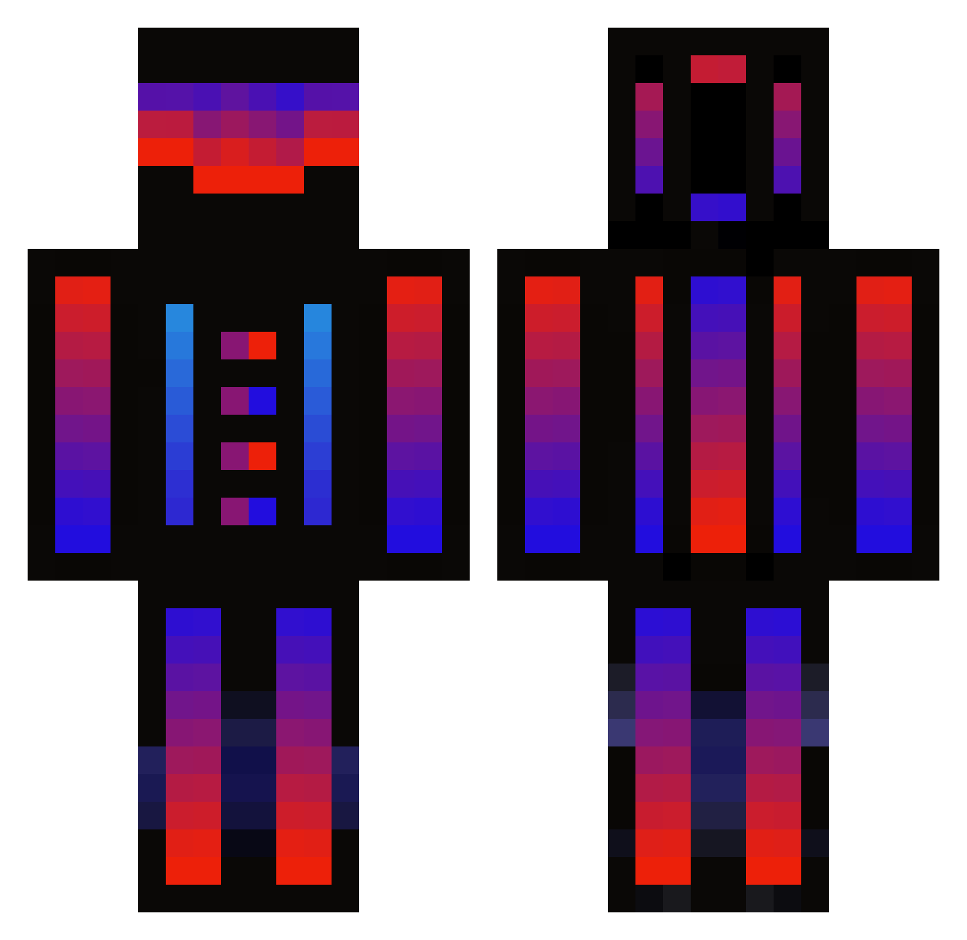TheKevinager Minecraft skin, front and back view