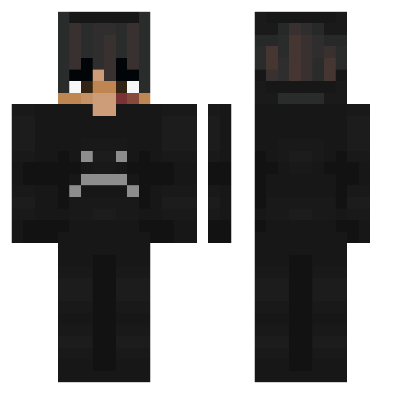Spahnferkel Minecraft skin, front and back view