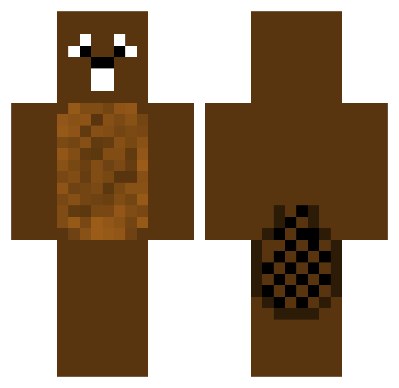 fuzzkiwi Minecraft skin, front and back view