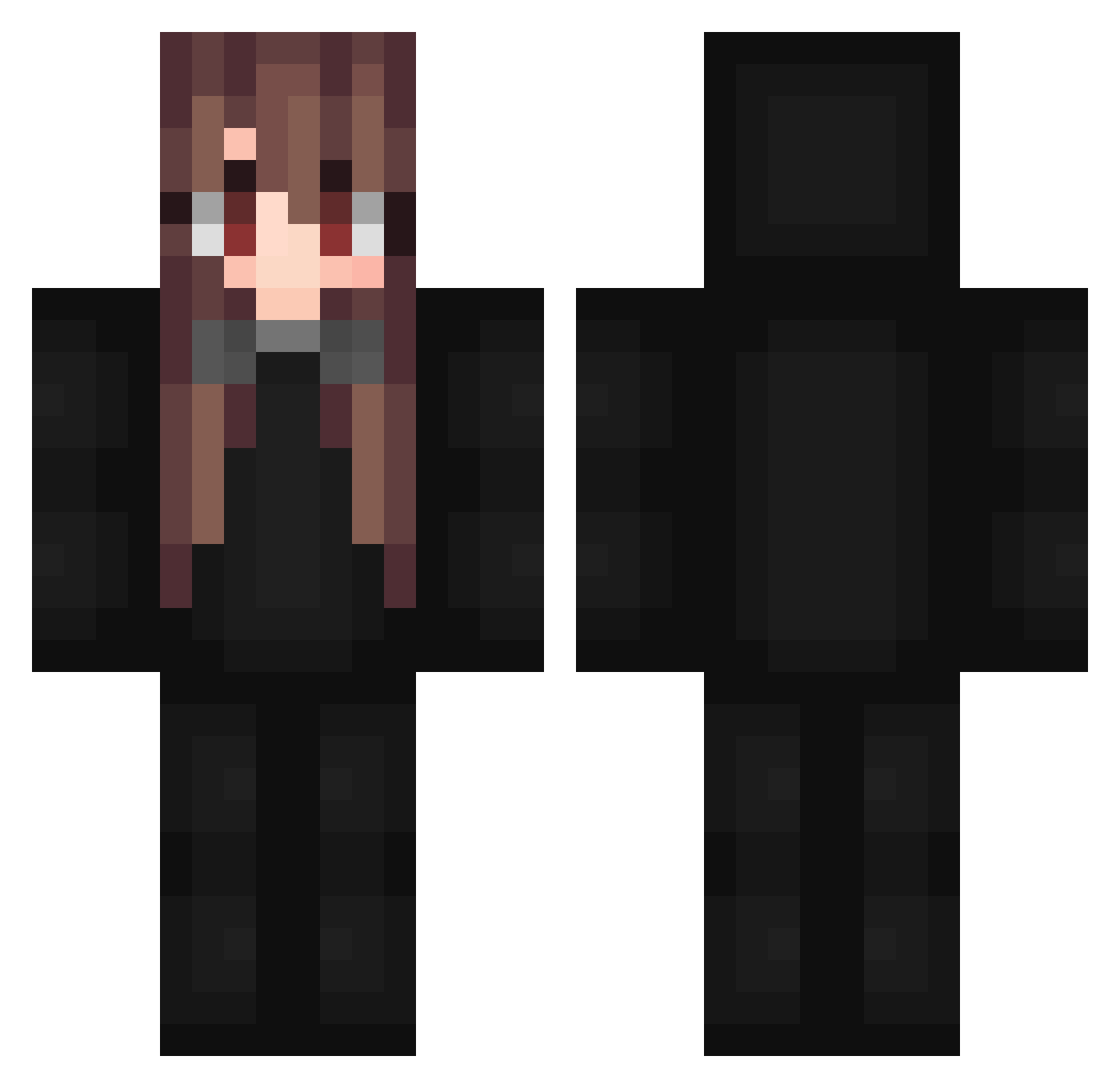 woeh2k Minecraft skin, front and back view