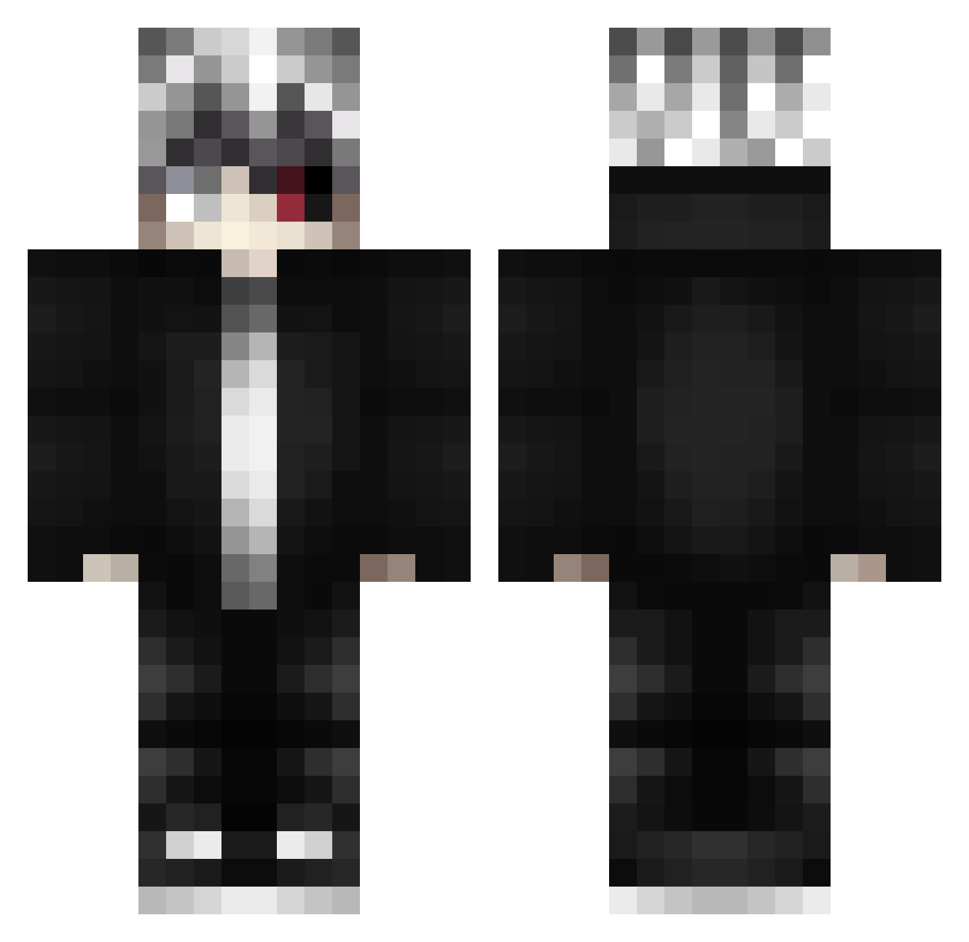 Ryujin0417 Minecraft skin, front and back view