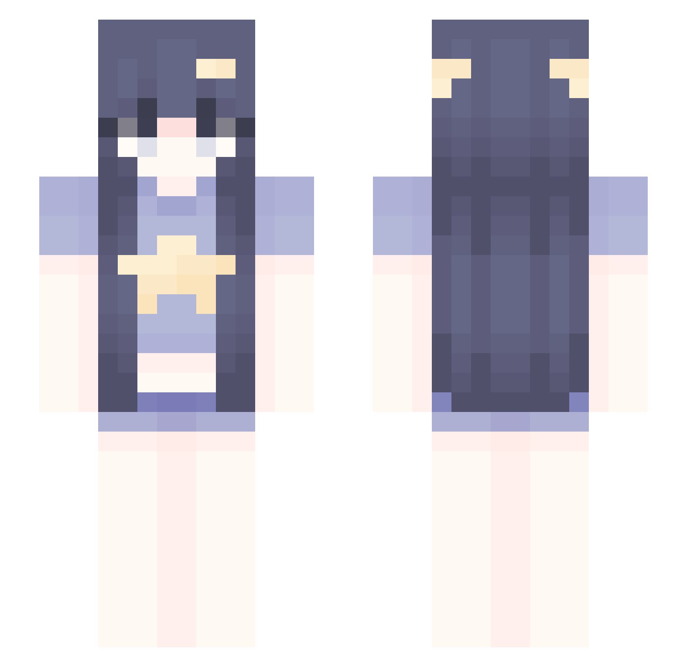 E0_03 Minecraft skin, front and back view