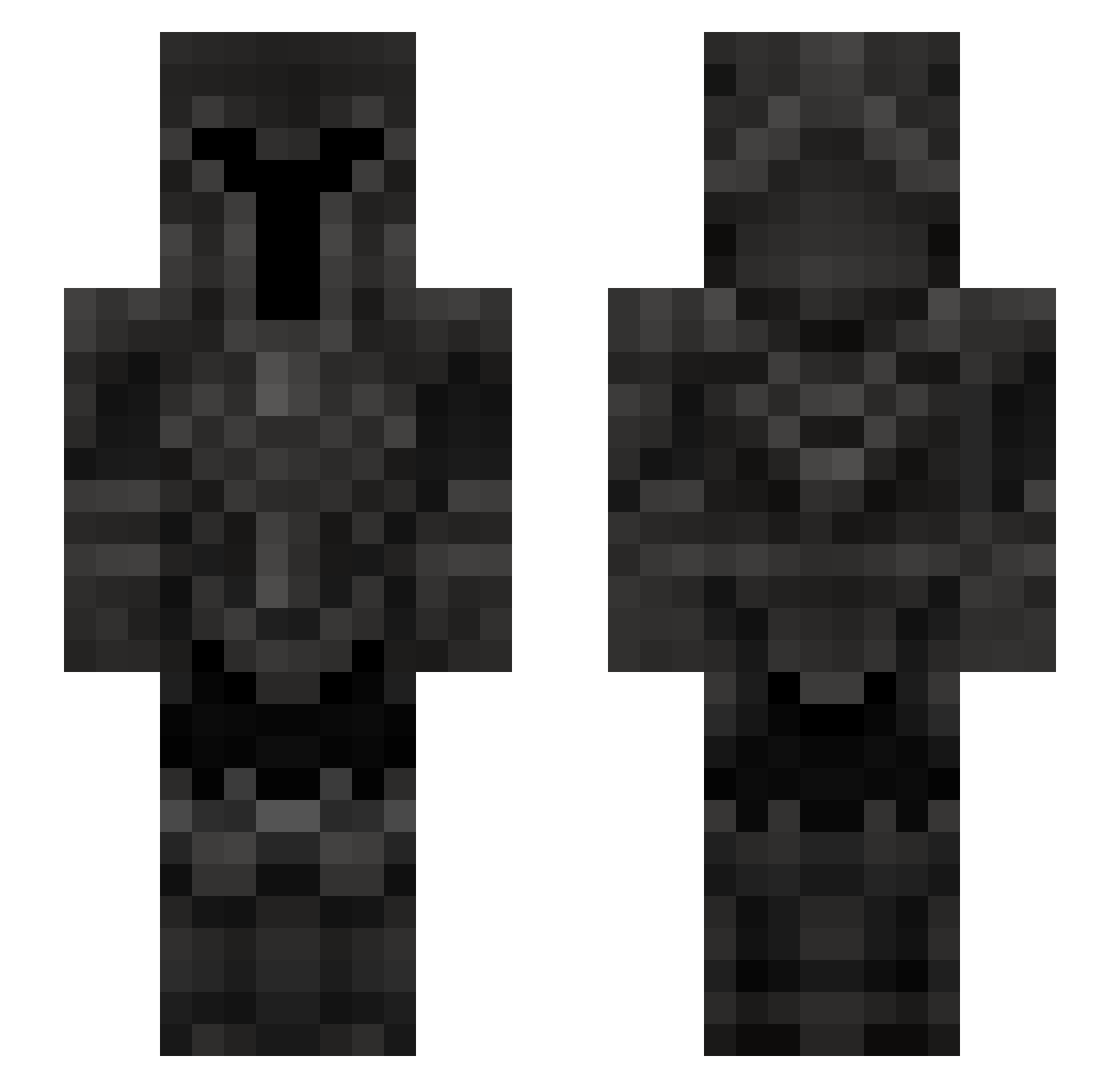 Credence_ Minecraft skin, front and back view