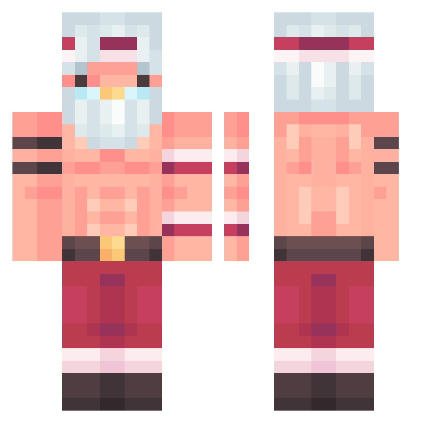 Abdulhameed_Go_ Minecraft skin, front and back view