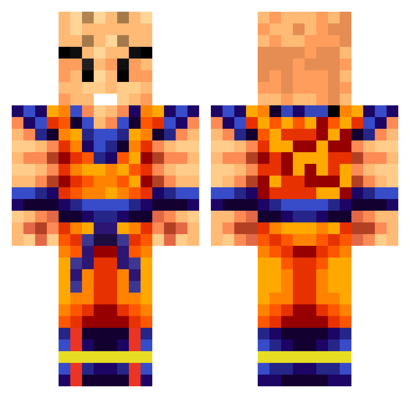 Vivendi Minecraft skin, front and back view