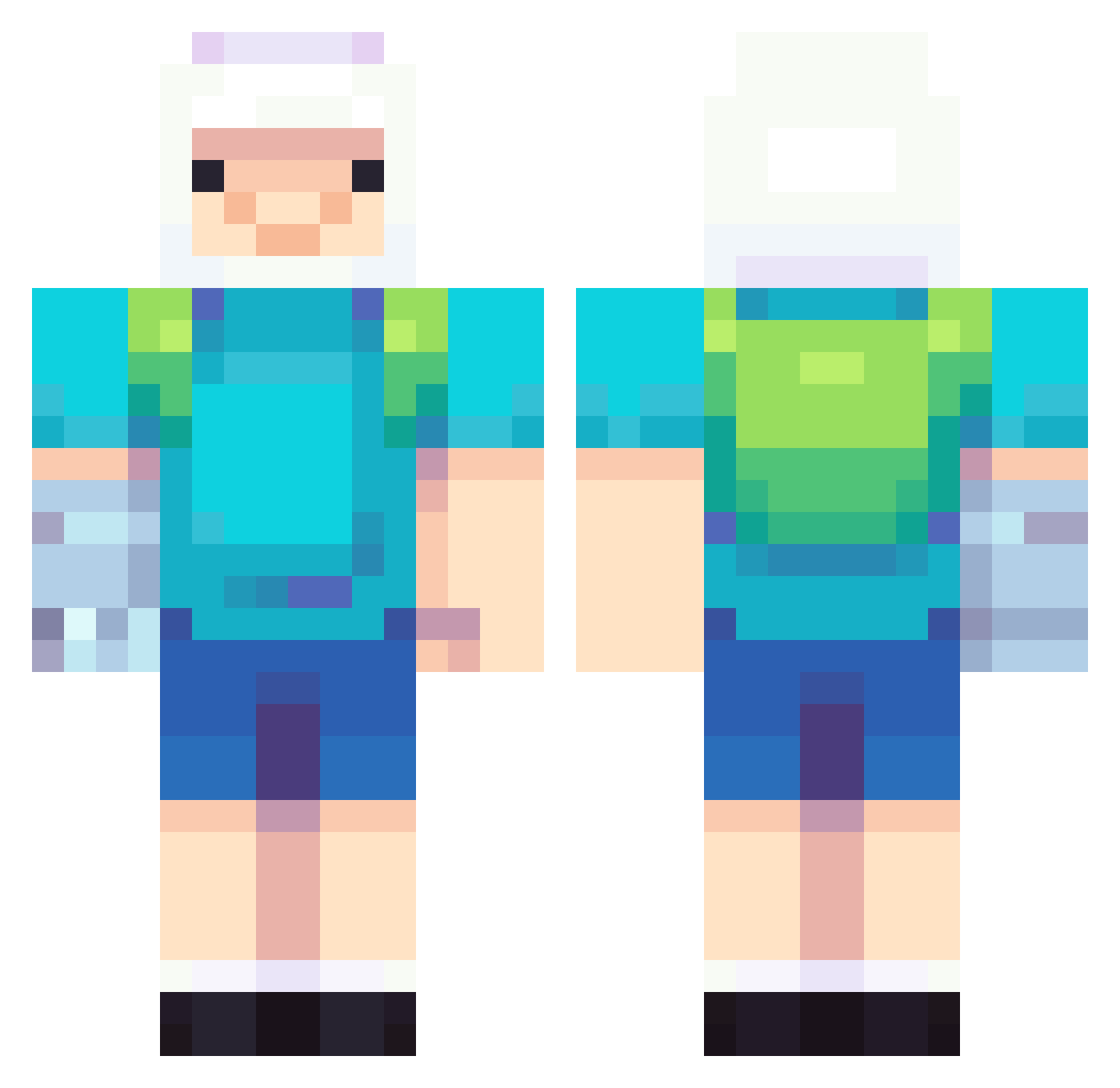 DordTheBig Minecraft skin, front and back view