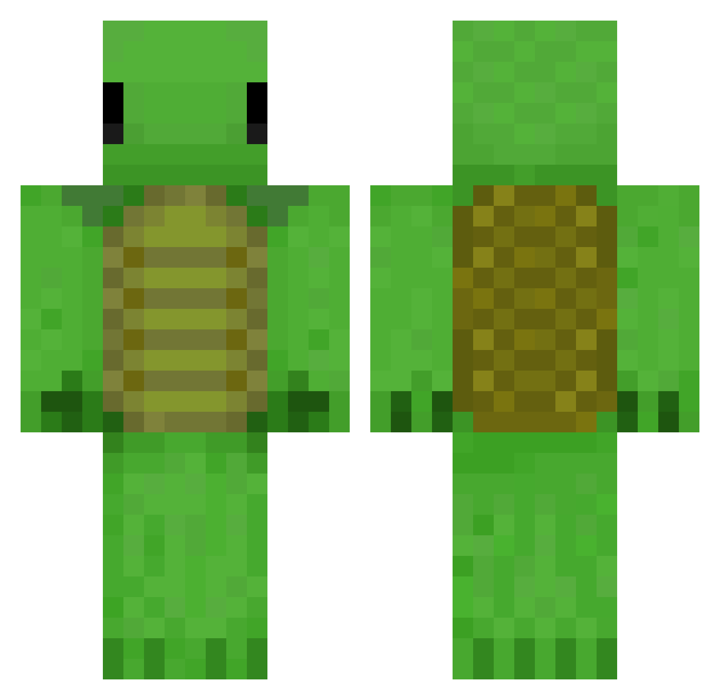 yechan77 Minecraft skin, front and back view