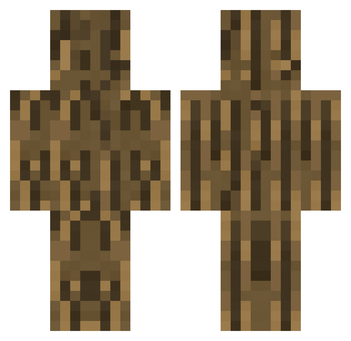 Paulica10 Minecraft skin, front and back view