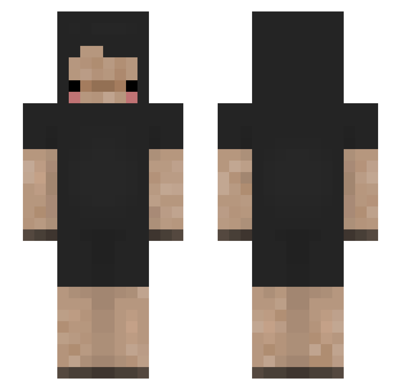 quantumfuton Minecraft skin, front and back view