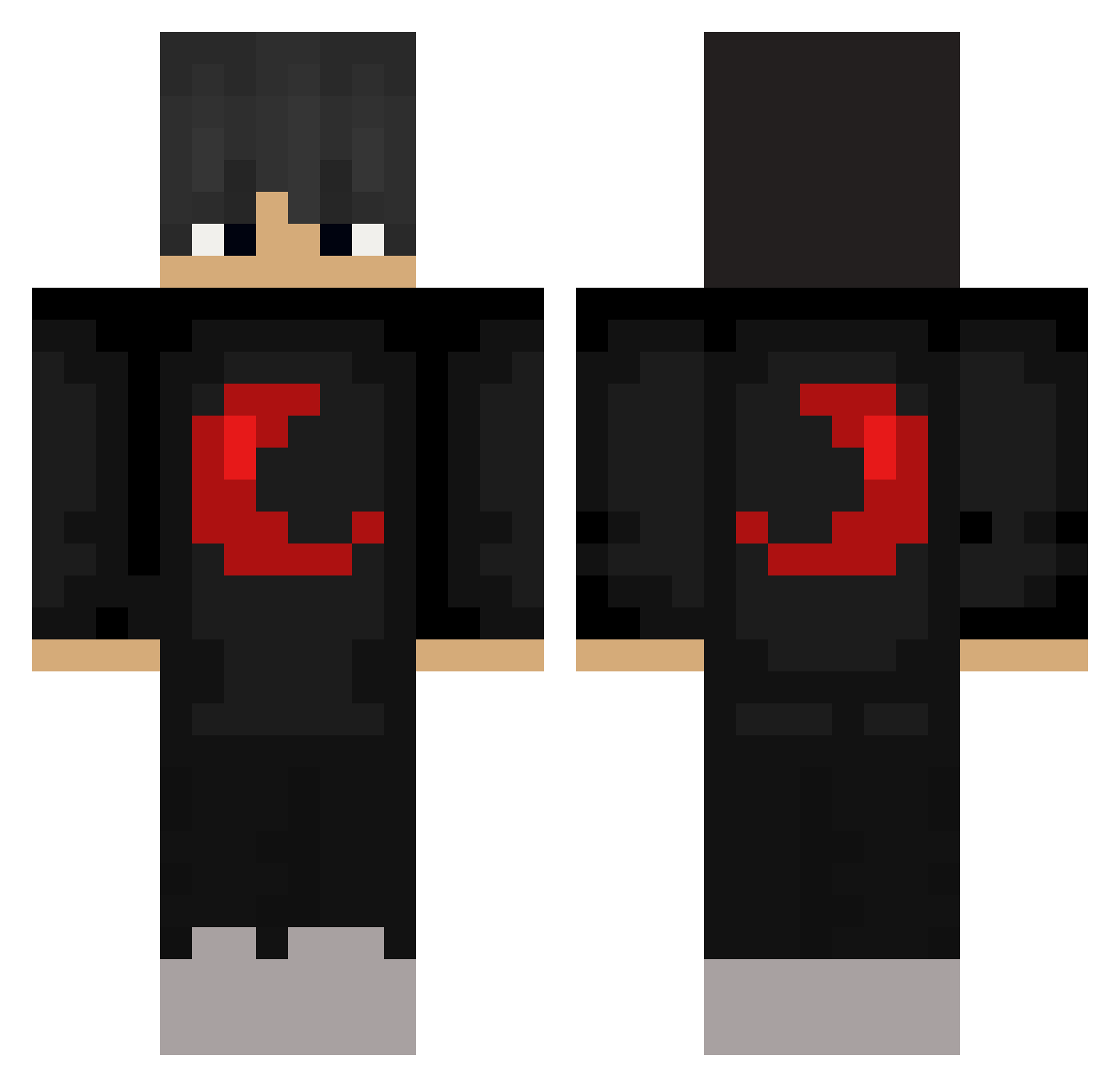 Rehanh123 Minecraft skin, front and back view