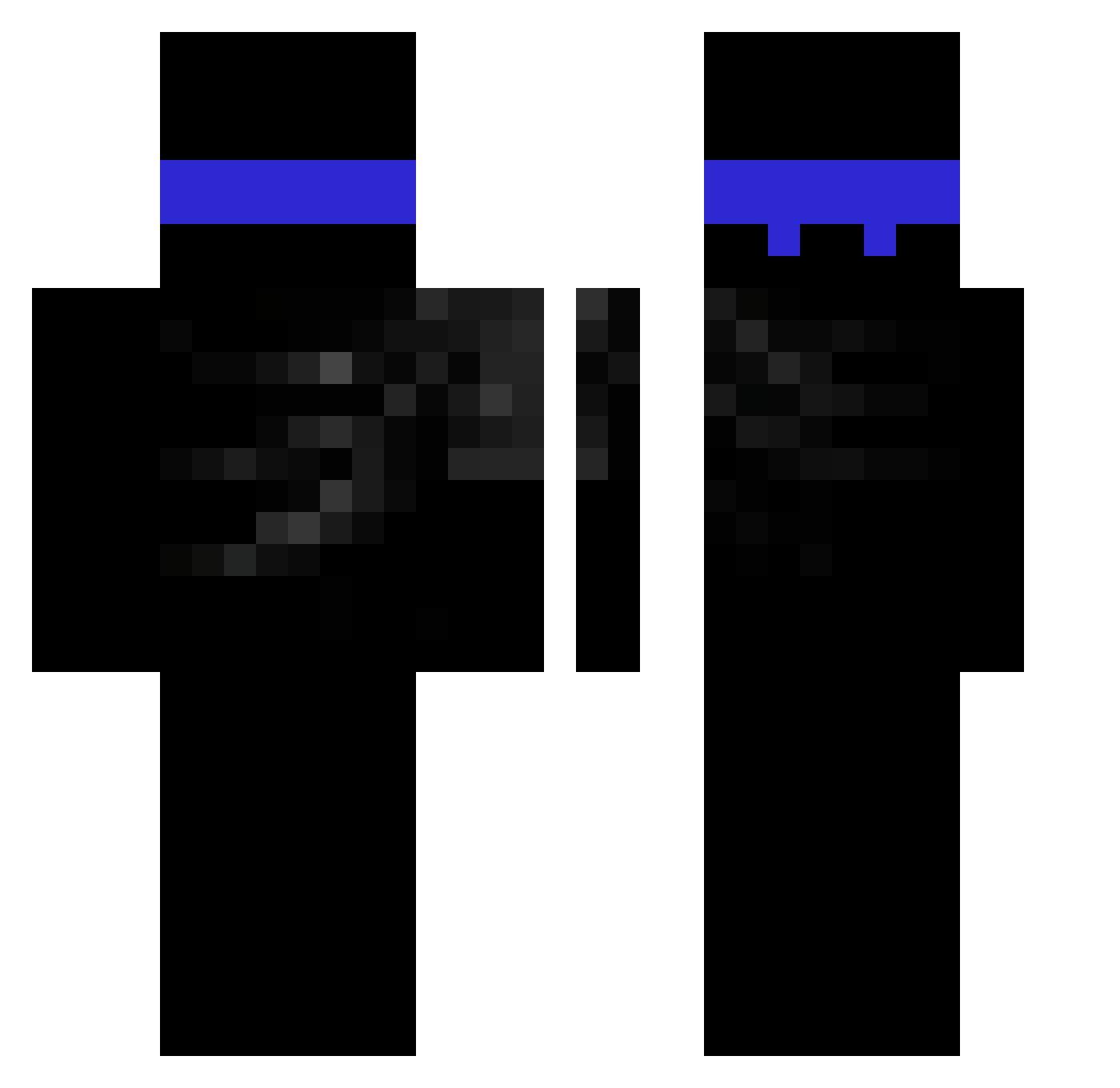 vrxkz Minecraft skin, front and back view