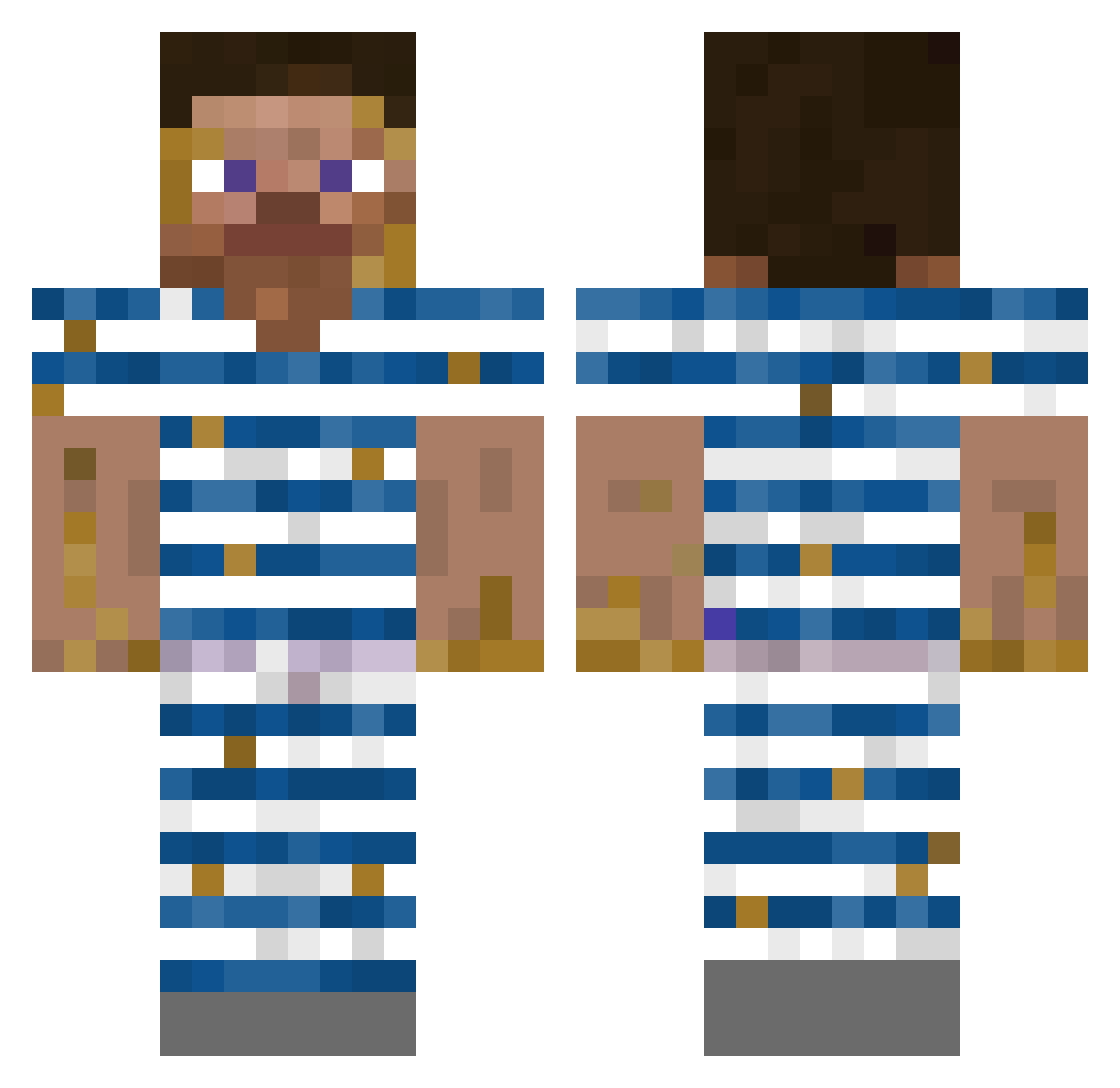 cjh6161 Minecraft skin, front and back view