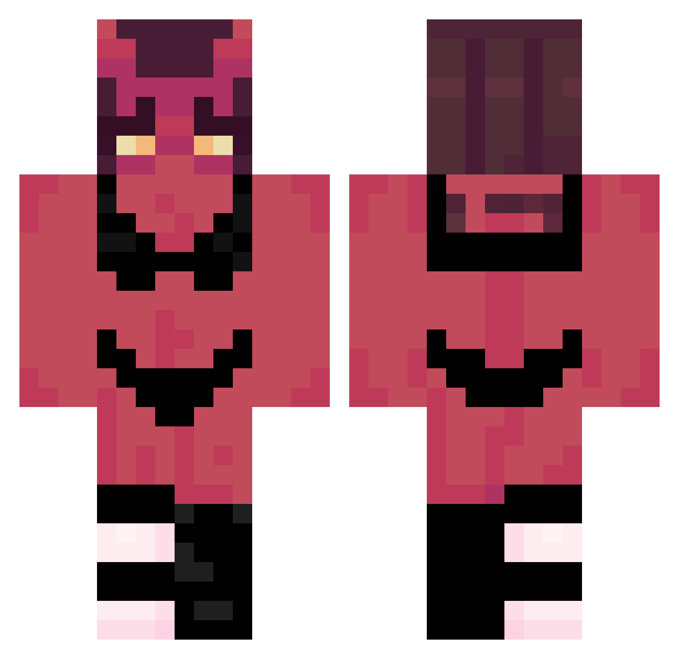 AntXisAI Minecraft skin, front and back view