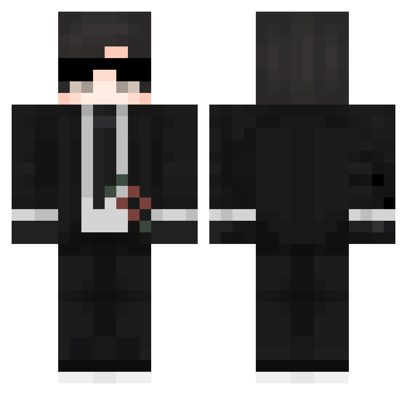Quarcissos Minecraft skin, front and back view