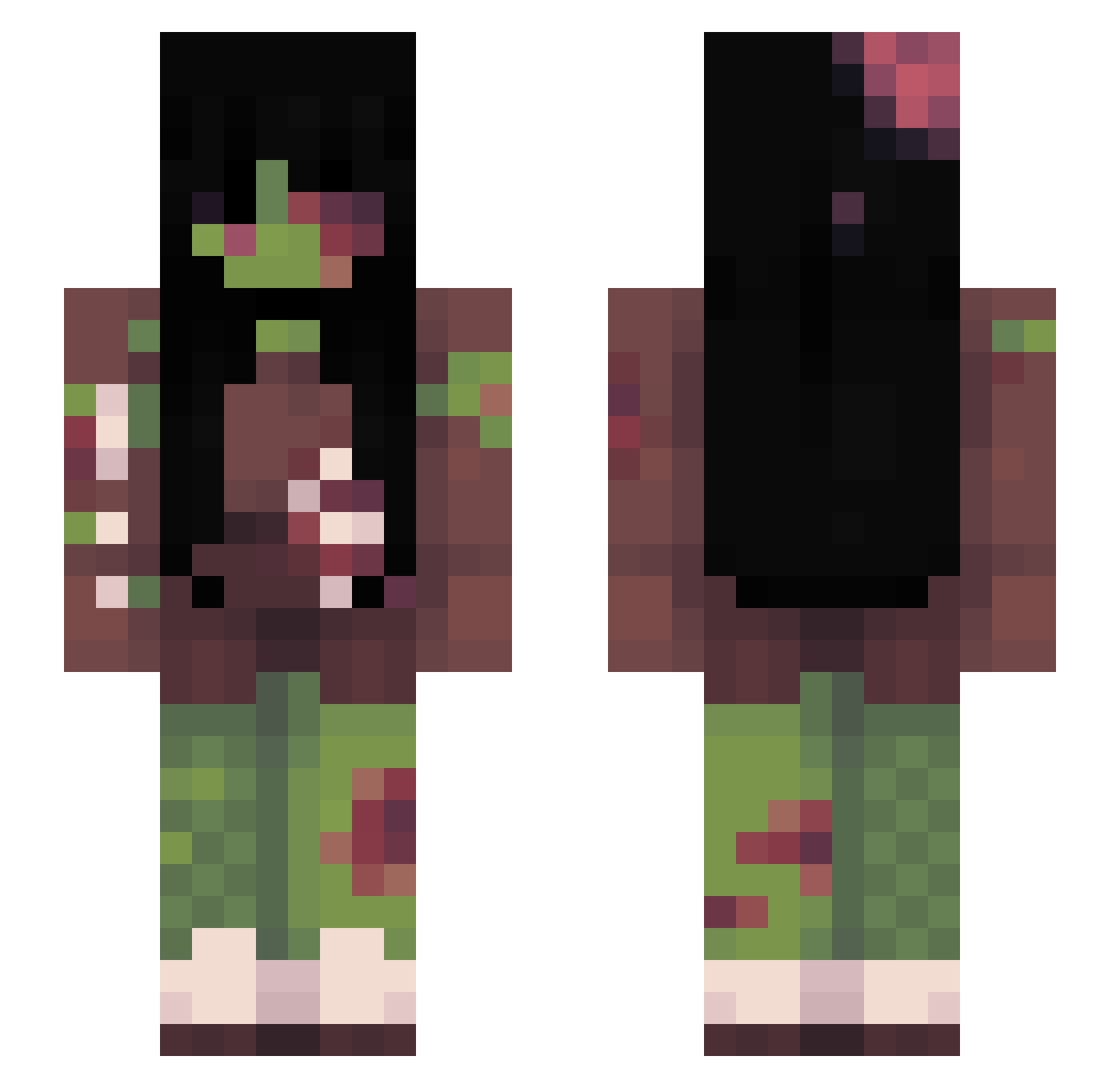 sparky3155 Minecraft skin, front and back view