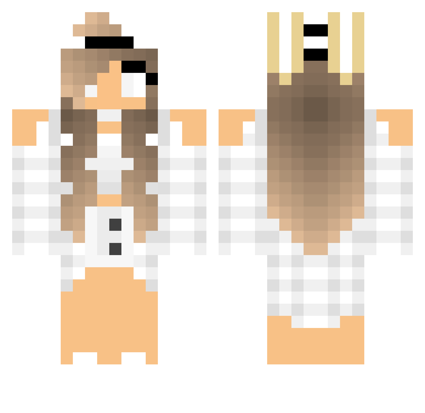 WishMaster69 Minecraft skin, front and back view