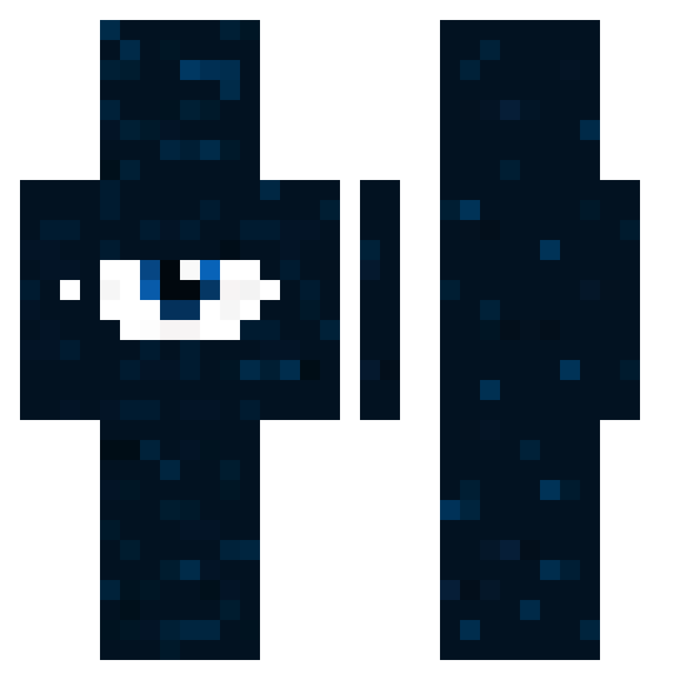 caughtonfire Minecraft skin, front and back view