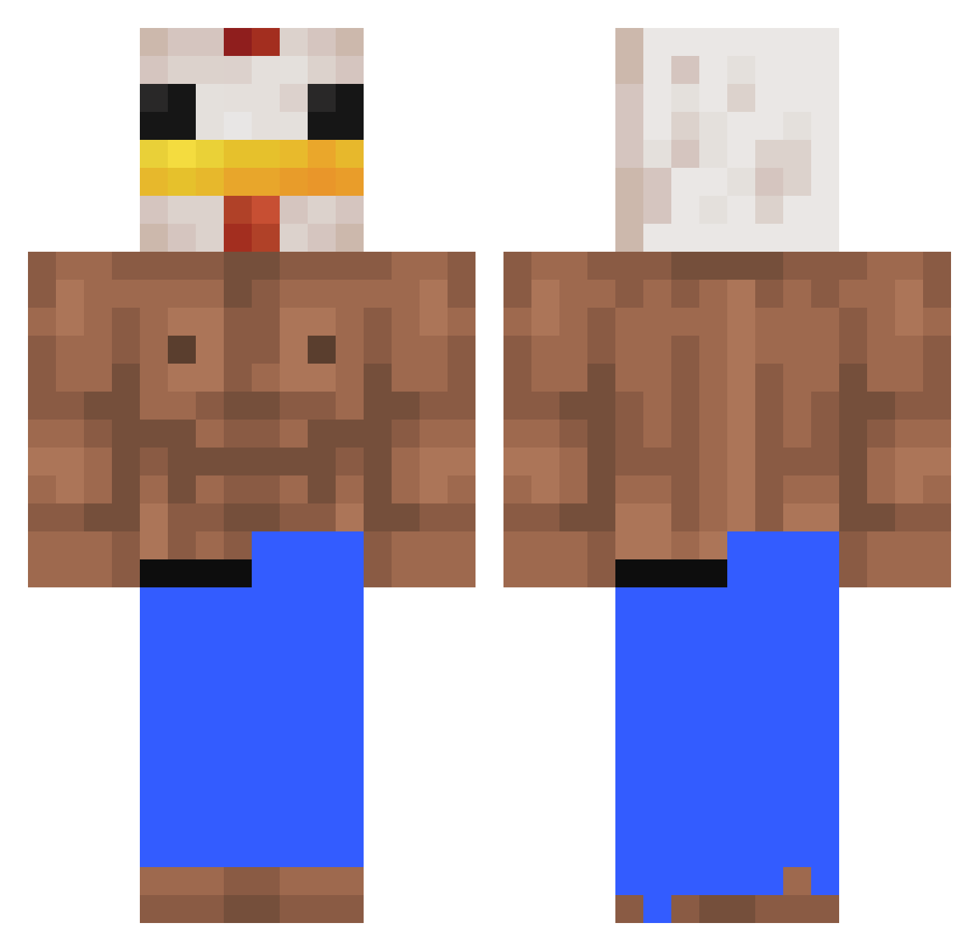 iT4pp Minecraft skin, front and back view