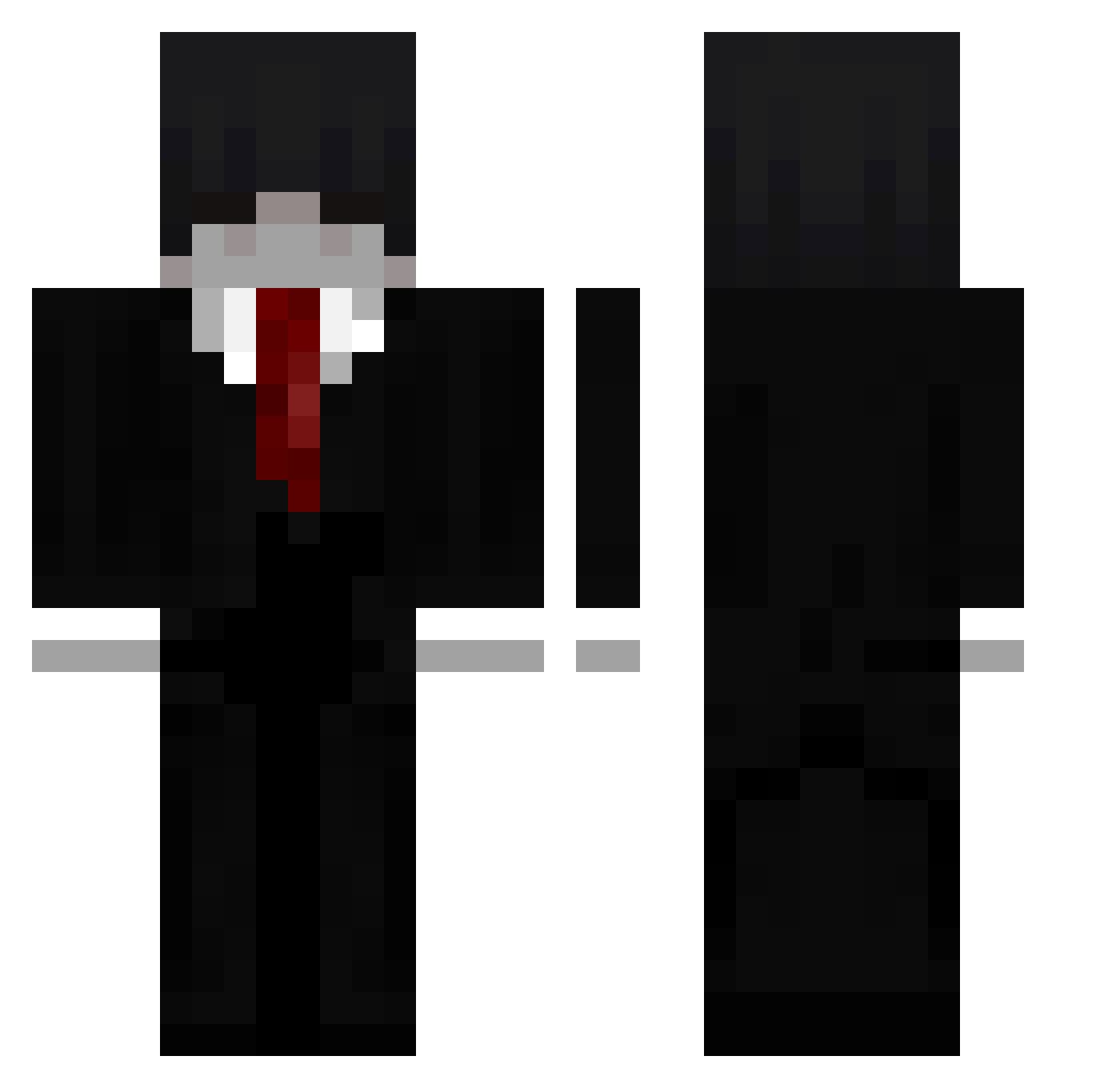 GlidTheBean Minecraft skin, front and back view