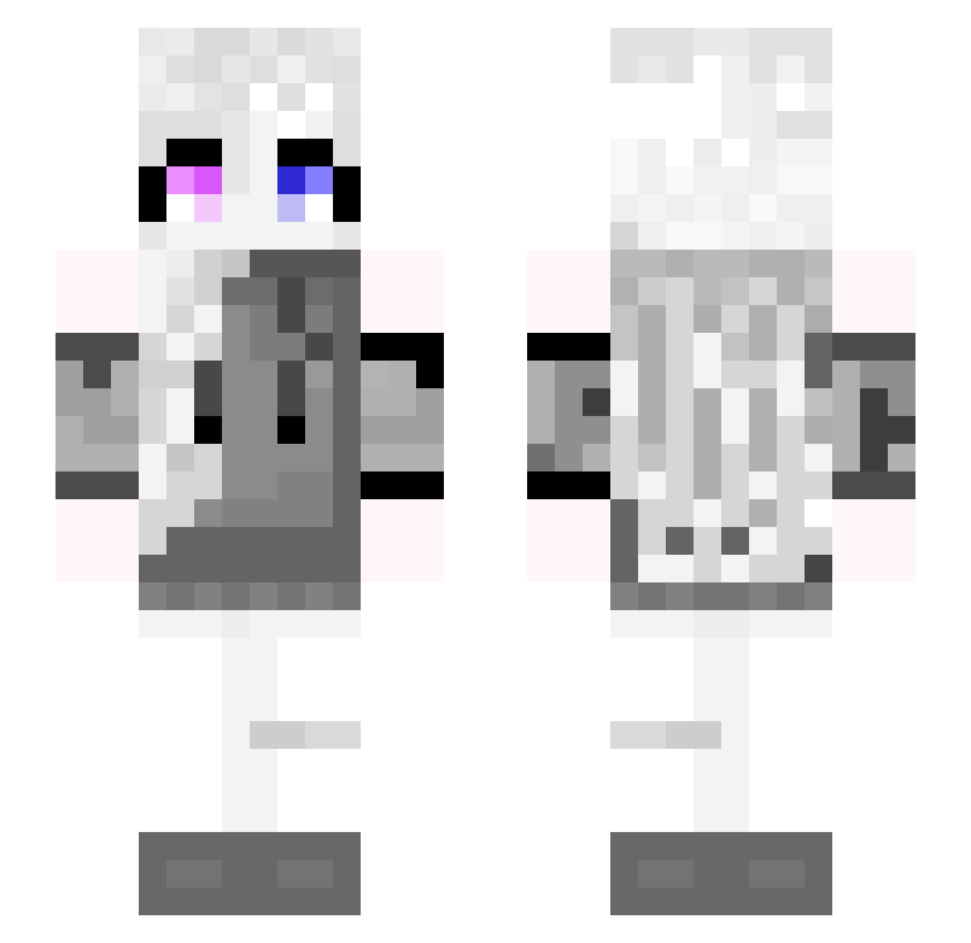 Tkmifire Minecraft skin, front and back view