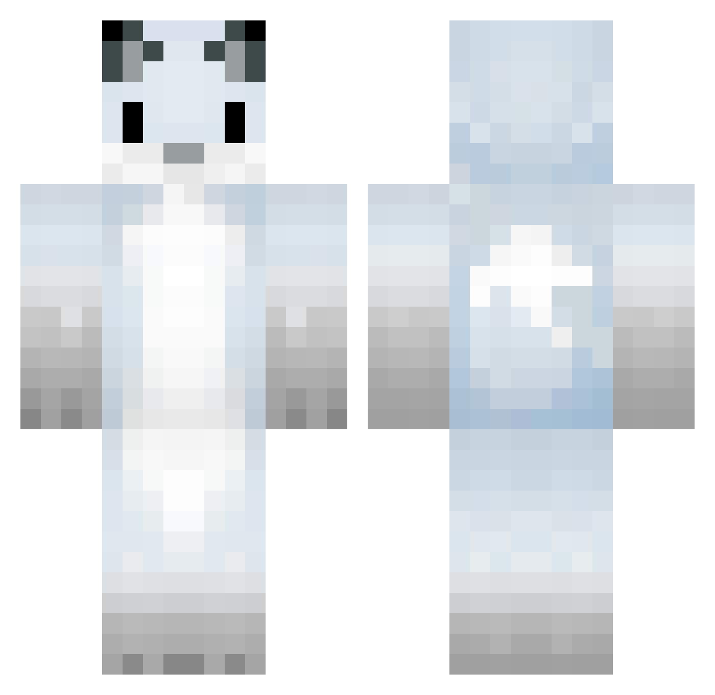 AxolotlHUN015 Minecraft skin, front and back view