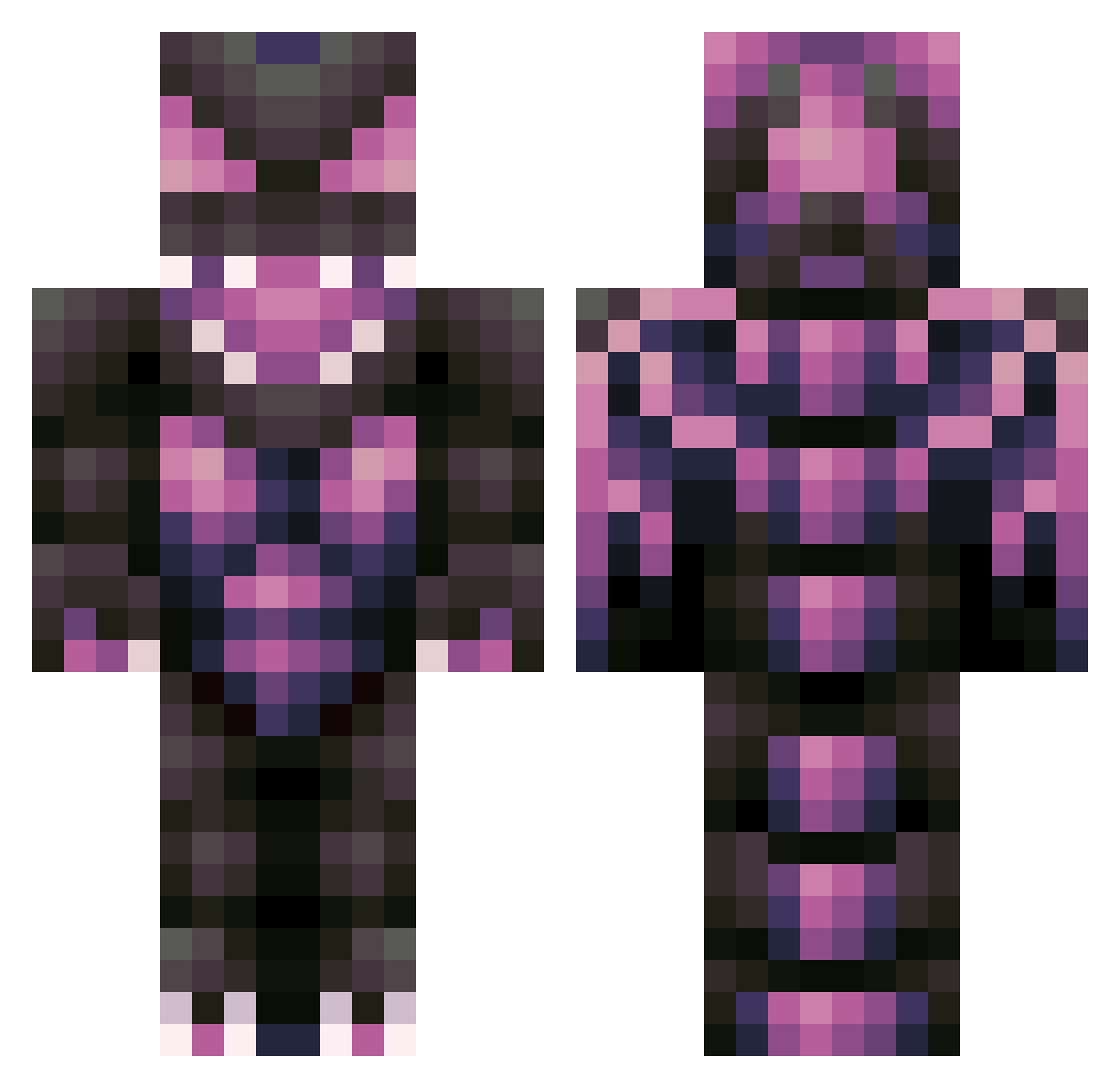 Remix_ Minecraft skin, front and back view