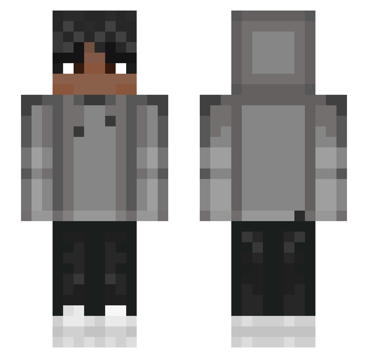 talib24 Minecraft skin, front and back view