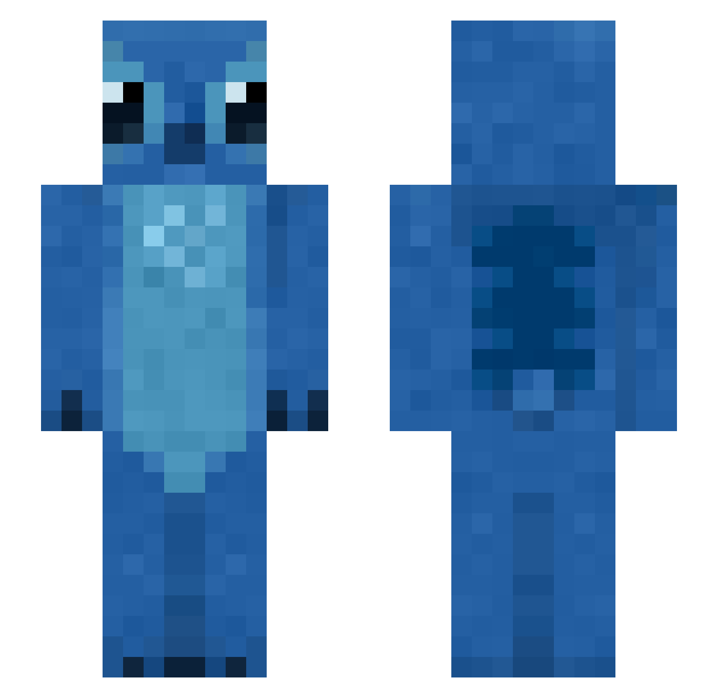 SleeperMay Minecraft skin, front and back view