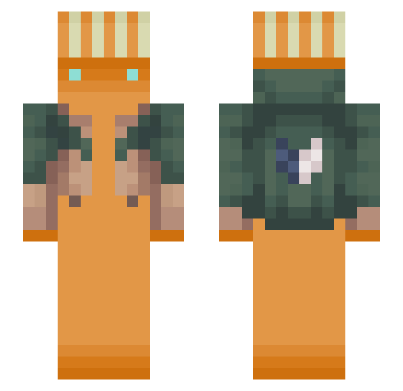 bylukix Minecraft skin, front and back view