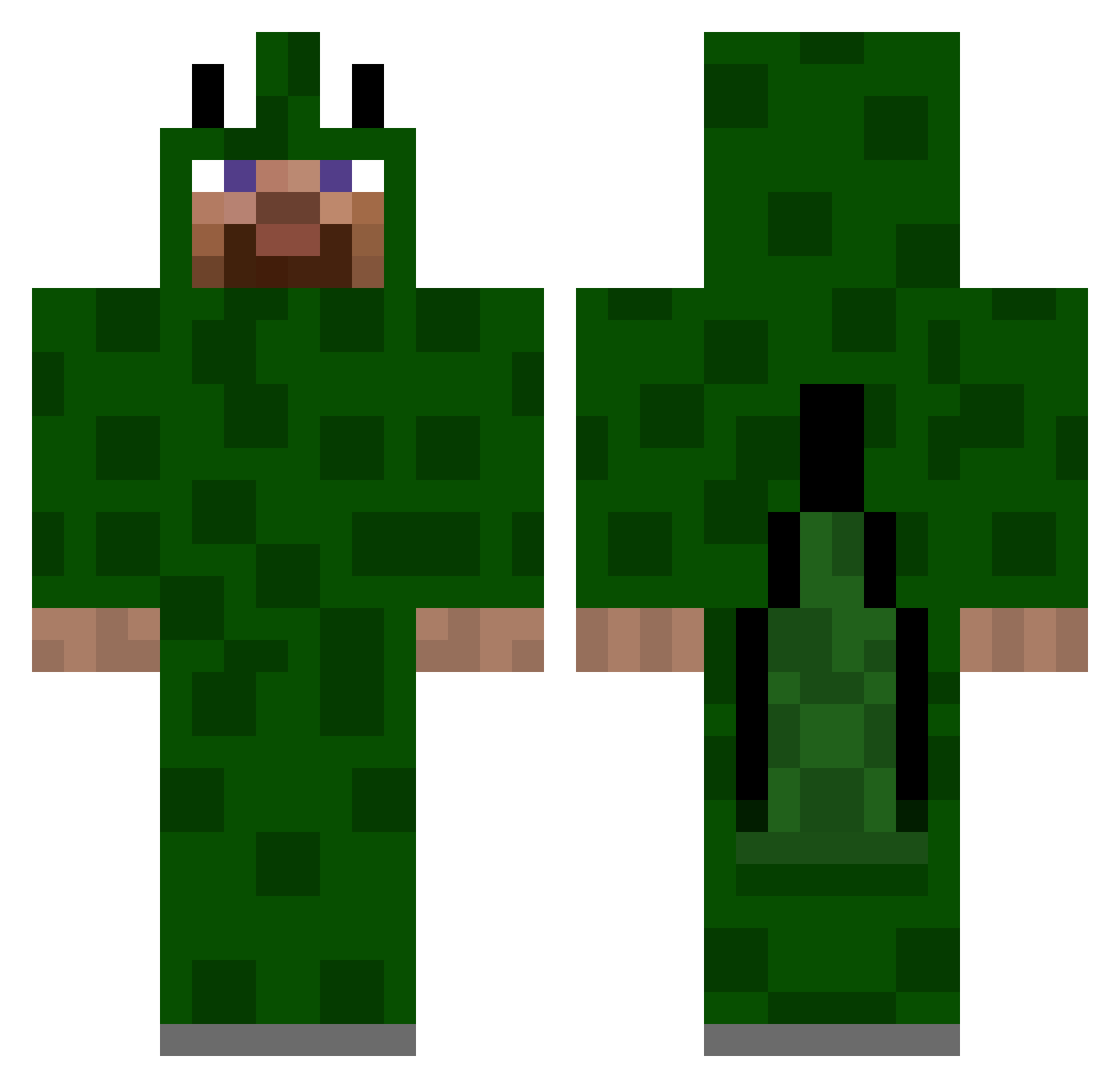 Titan_Bestial Minecraft skin, front and back view