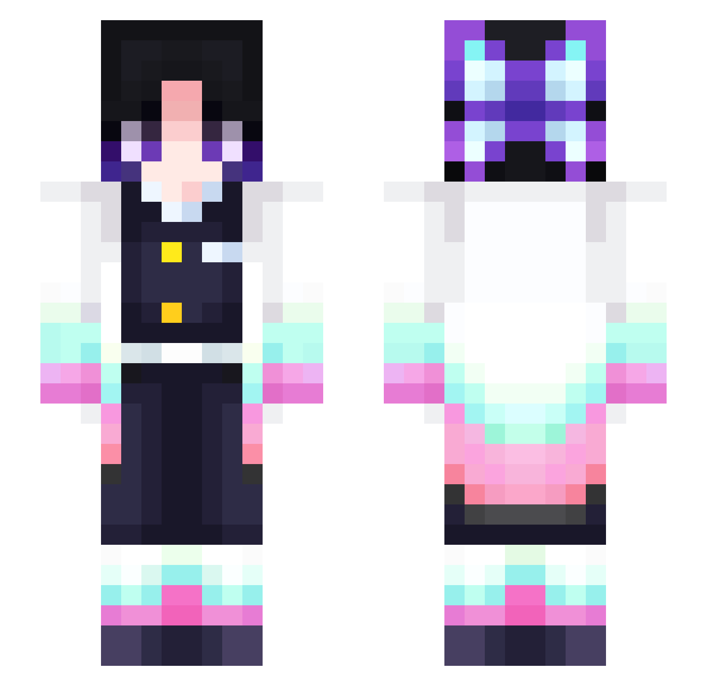 Vladmy16 Minecraft skin, front and back view
